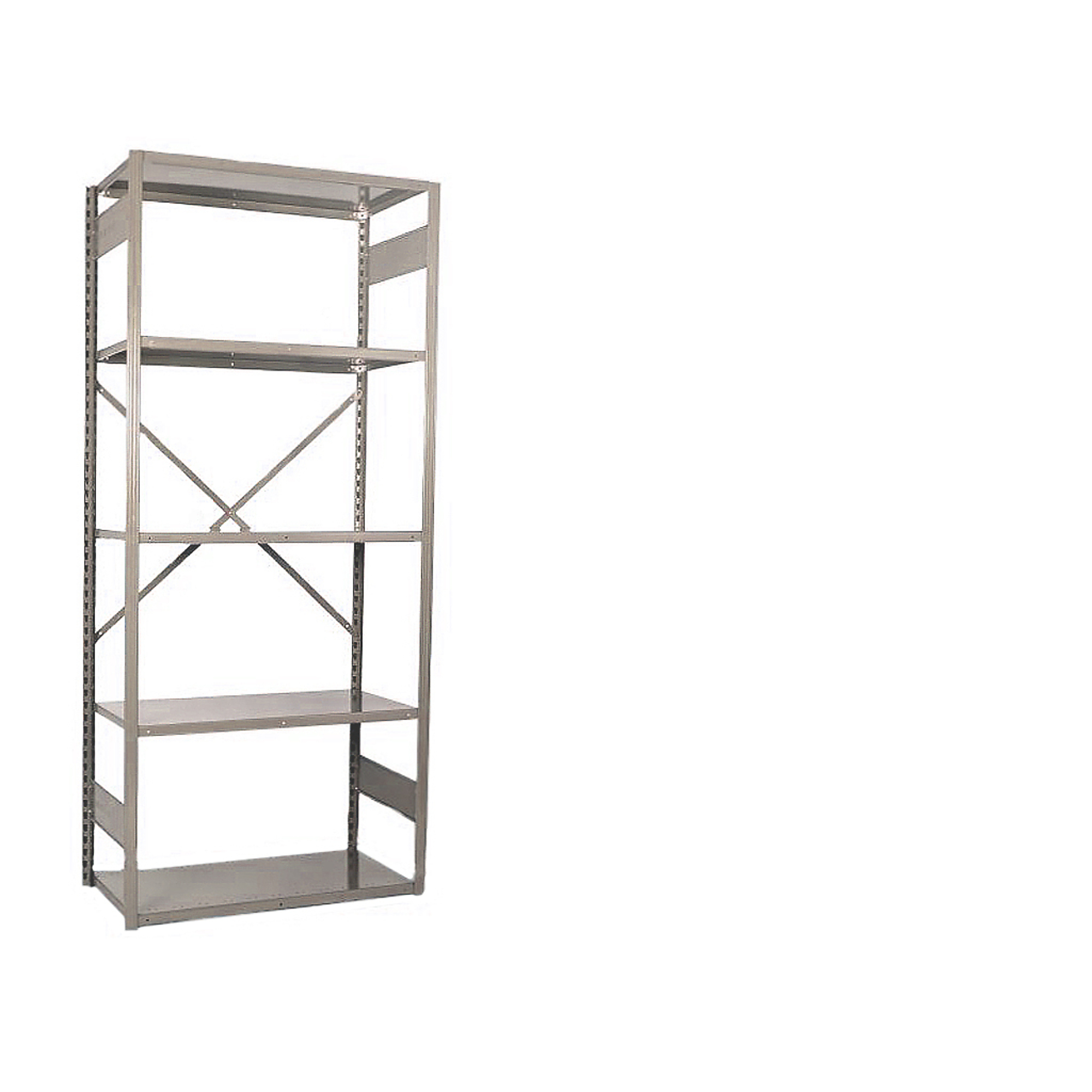 Equipto, VG Shelving Unit Open Starter 7x18in.x42in.w/5 Shelve, Height 84 in, Width 42 in, Depth 18 in, Model# 663Y5S-PY